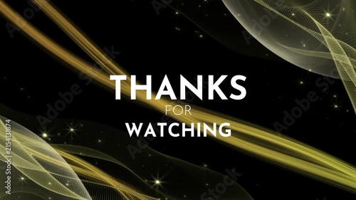 Elegant digital background with glowing golden lines and space theme