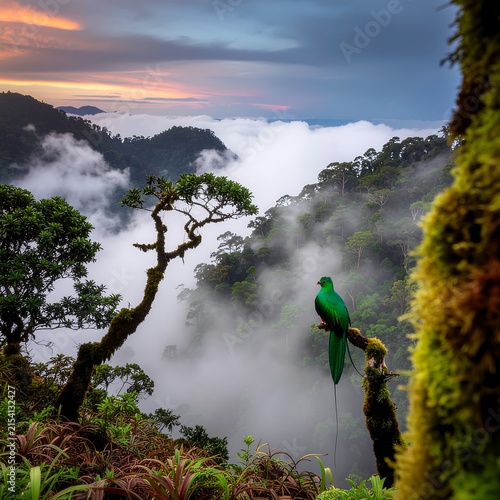 Serene river winding through lush green valley at sunrise.