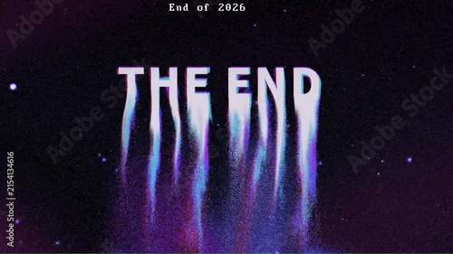 Dramatic end of year 2026 countdown with cosmic explosion and futuristic typography