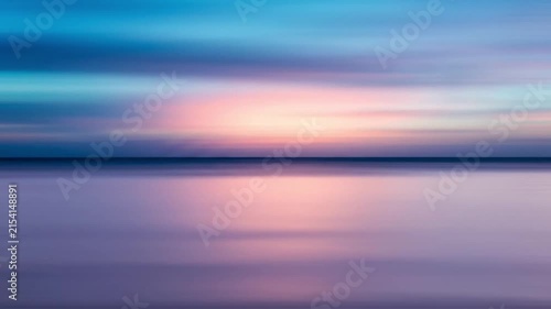 Minimal Pastel Ocean Horizon with Calm Water and Soft Sunset Colors
