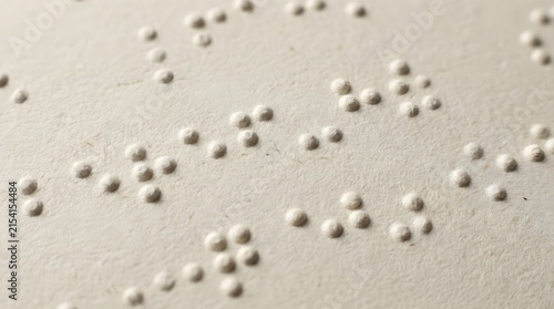 Obraz na płótnie Braille embossed greeting card texture macro photography