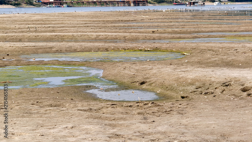 фотографія sandbars at Danube River in Novi Sad at low record water level in August 2026