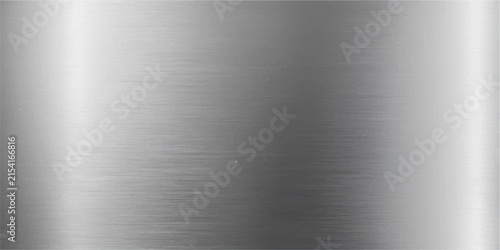 Foto Brushed Metal Steel Plate Texture with Silver Gray Metallic Surface, Polished St