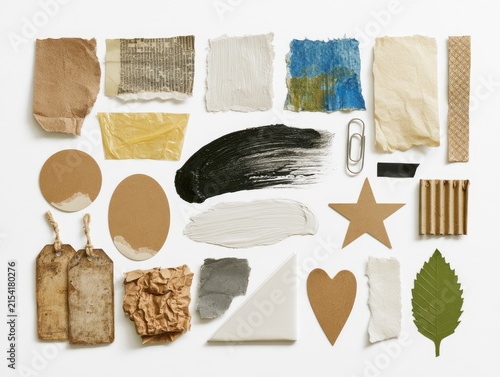 Collection of Various Crafting Materials and Textures.