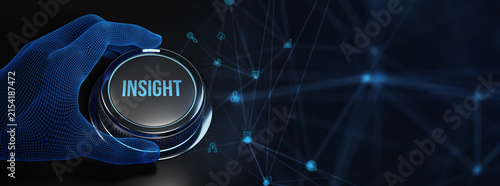 INSIGHT inscription, successful business concept. Business, Technology, Internet and network concept. 3d illustration