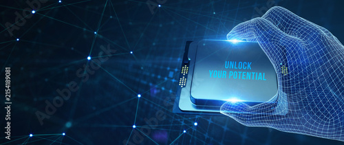 Cyber security data protection business technology privacy concept. 3d illustration. Unlock your potential