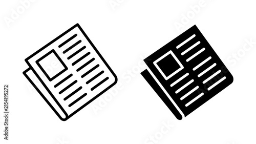 Two folded newspaper icons.