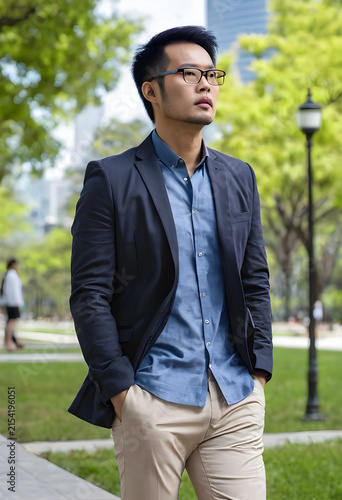 Young asian businessman in ...