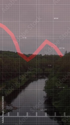 This is a 4k video of a river with green bush