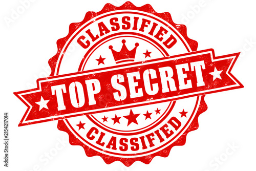 Red Circular Top Secret Stamp with Crown and Stars – Stamp, Badge, Seal, Symbol, Design, Label, Icon, Recognition, Confidential, Classified, Security, PNG, Transparent Background
