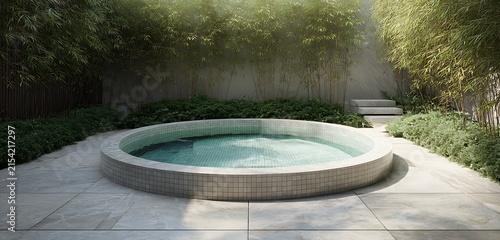swimming pool at the bank of the luxurious beach glass platted with sierra blue water abstract backgroiund 