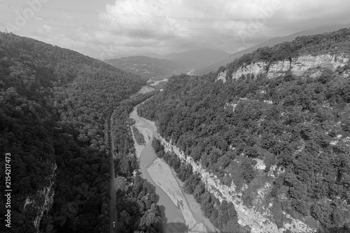 Canvastavla View from Bungee Jumping in Sochi, Krasnodar Krai, Russia