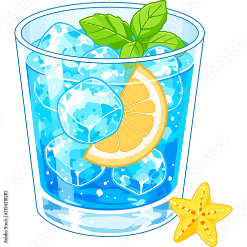 Cute Blue Ocean Soda 