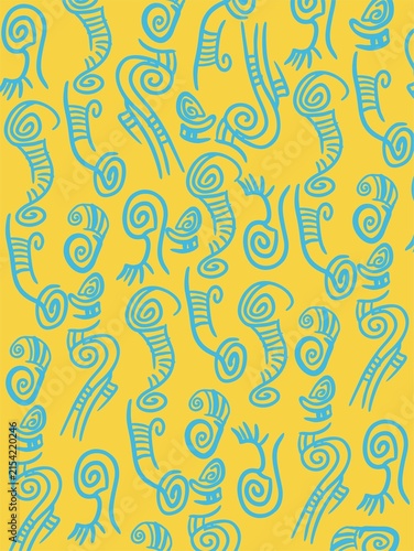 Pre-made background of isolated elements in a flat style. Modern digital illustration suitable for covers, cards, and designs.