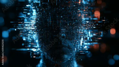 Futuristic AI Hallucination Concept Showing Processing Errors and Misinformation Risks
