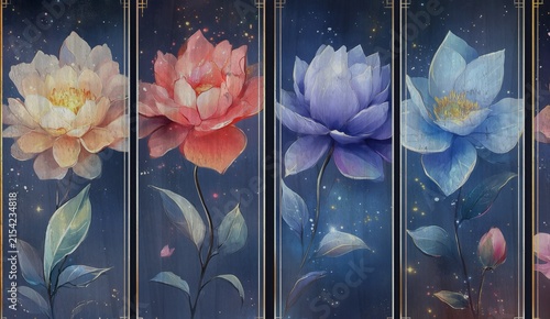 flower in the night sky