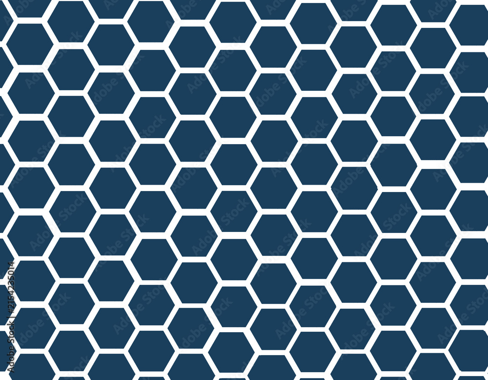 seamless electric blue hexagon pattern design
