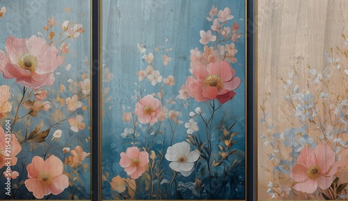 vintage background with flowers