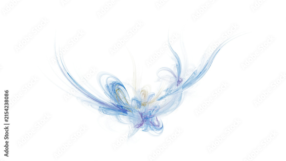 Obraz premium Abstract Artistic Fluid Design Swirling Blue and Purple Ethereal Pattern with Transparent Background