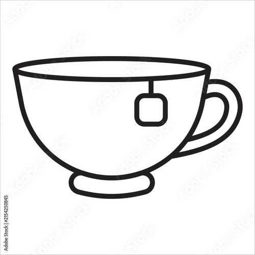 Hotel coffee cup beverage outline vector icon
