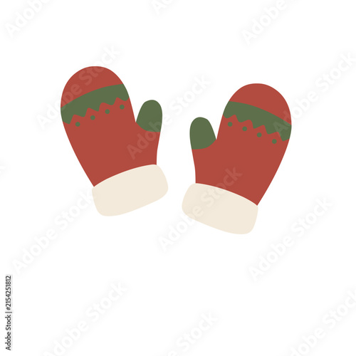 Cozy Knit Winter Mittens Vector Illustration
