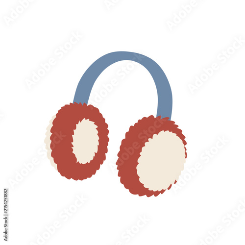 Cozy Knit Winter Earmuffs Vector Illustration