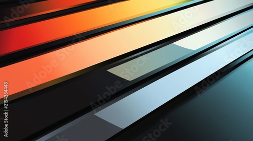 Abstract Background with Colorful Diagonal Glowing Light Stripes