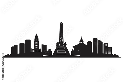 Manila Skyline Silhouette Vector Illustration