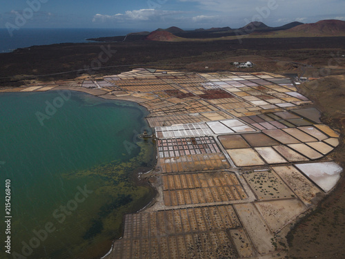 Salinas de Janubio Aerial Salt Flats Lanzarote