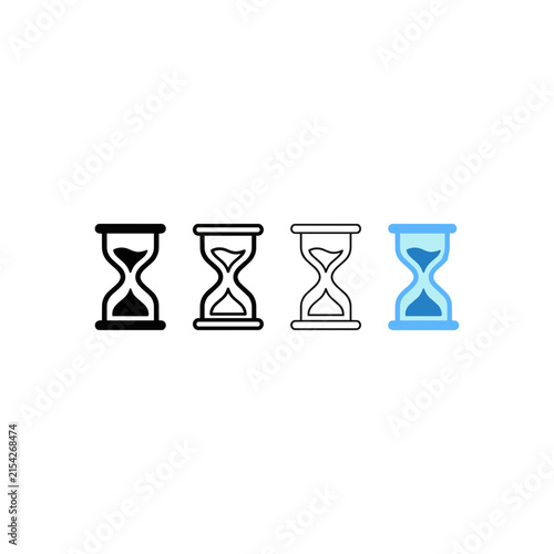 Blue medical syringe and vial vector icons