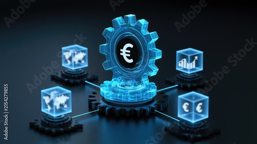 Abstract digital concept of global finance and business connections