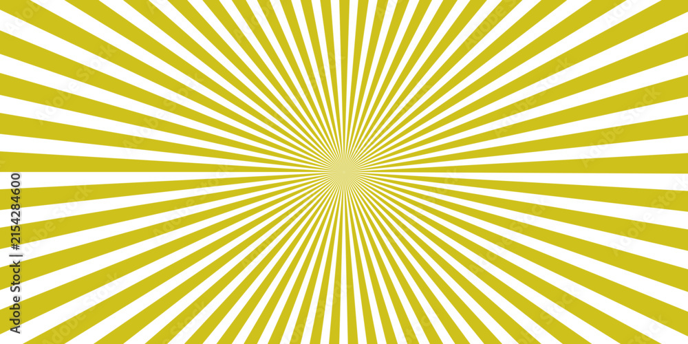 Fototapeta premium A radiant burst of yellow and white rays emanates from a central point, creating a dynamic and energetic visual effect suggestive of light, energy, or a burst of an idea.