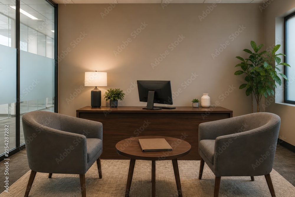 Fototapeta premium Employee Financial Wellness Program Private Coaching Room Holding