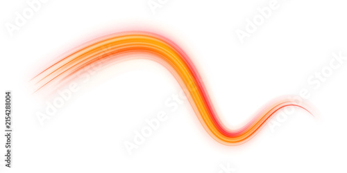 Orange energy waves create fiery circular shapes in PNG. Glowing edges emphasize their intense motion. Perfect for sports graphics, gaming visuals and posters.