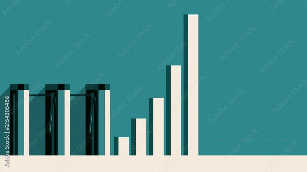 Obraz premium Minimal flat vector illustration of a turnstile in soft cinematic light