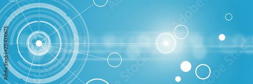 Abstract digital technology background with futuristic circular network