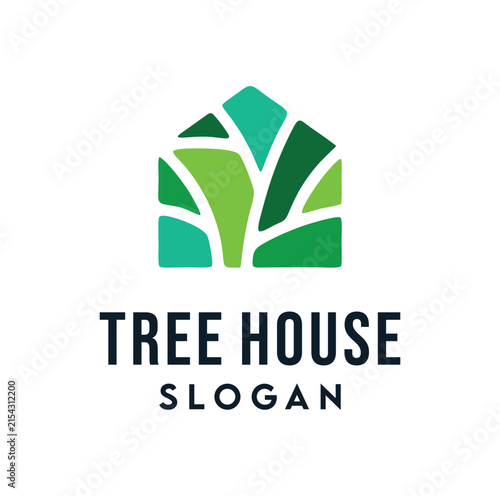 Tree House Logo Design template Illustration Vector