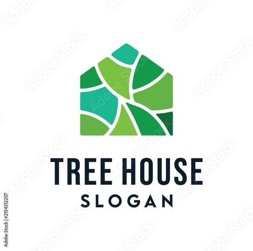 Tree House Logo Design template Illustration Vector