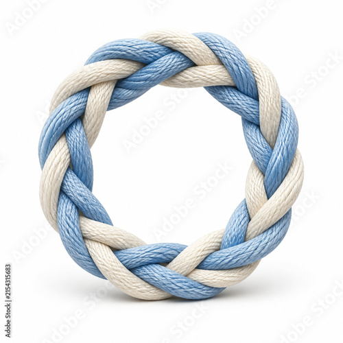 Braided Loop Symbol Isolated on White Background