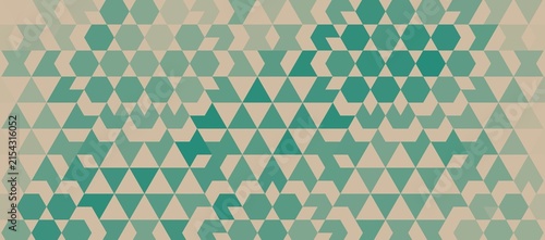 Foto Teal and beige modern geometric tessellation