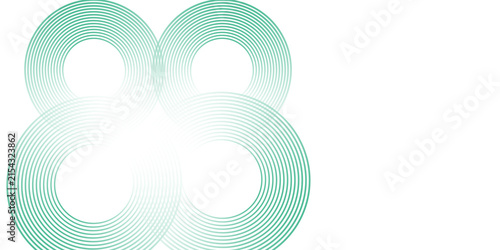Green white abstract background overlap layer on bright space with circles effect decoration. Modern banner with lines style.