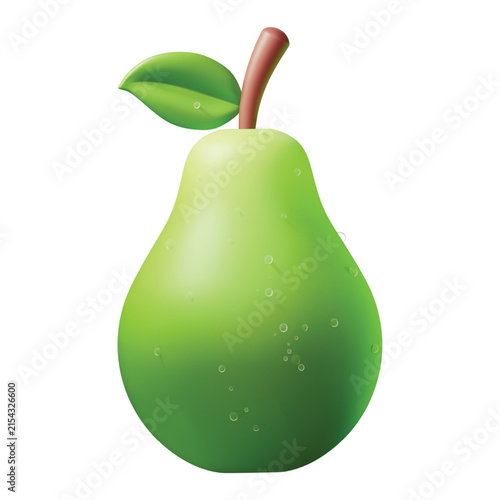 3d rendering icon Pear fruit
