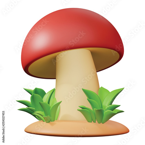 3d rendering icon Mushroom vegetable