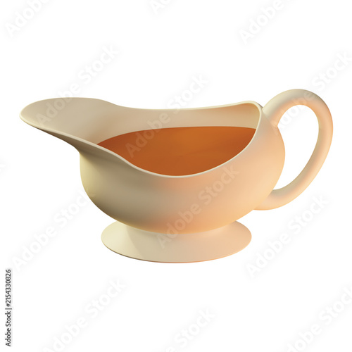 3d rendering icon Gravy boat
