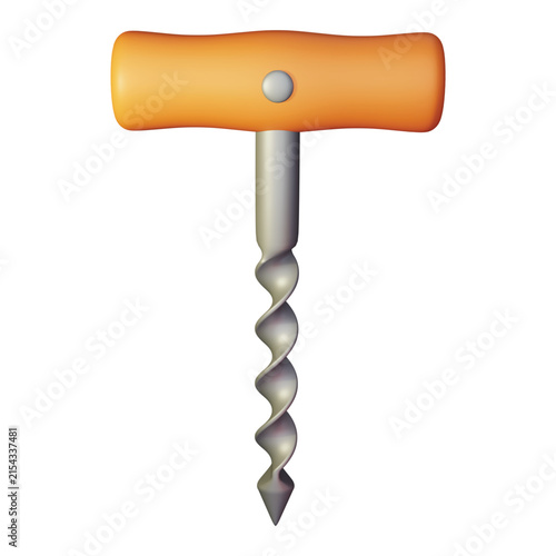3d rendering icon Corkscrew tool