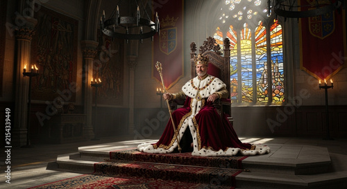 Tapety artystyczne a king sits on a throne