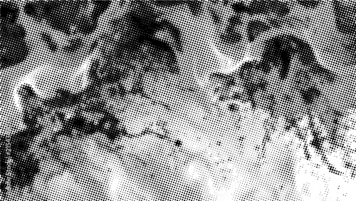 ABSTRACT HALFTONE BACKGROUND BLACK AND WHITE