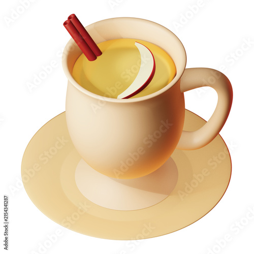 3d rendering icon Apple cider