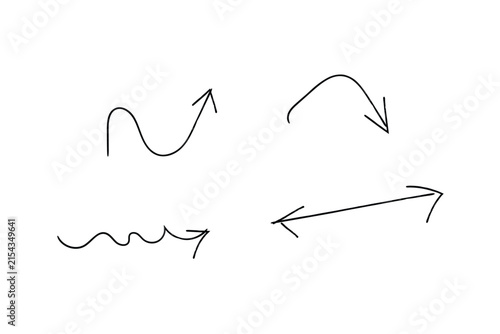 Hand drawn arrow set, collection of doodle arrows