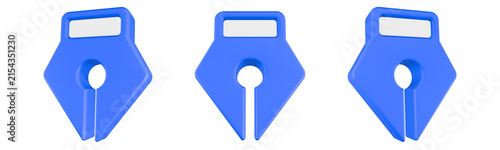 Canvastavla pen icon 3d rendering design